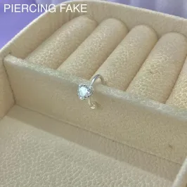 PIERCING FAKE PEDRA ZIRCÔNIA CORAÇÃO PFP1057