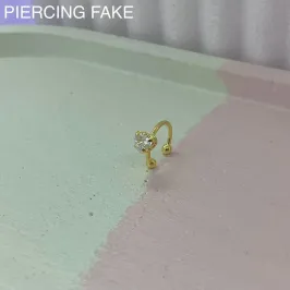 PIERCING FAKE PEDRA ZIRCÔNIA CORAÇÃO PFO1068