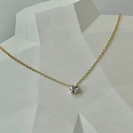 COLAR ELO CADEADO COM PONTO DE LUZ QUADRADO CO1489