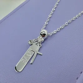 COLAR ELO CADEADO PINGENTES LOVE+CRUCIFIXO CP1495
