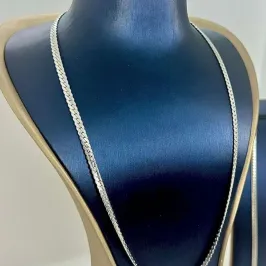 COLAR TRANÇANDO DETALHES (5MM) 60CM AÇO 316L CS1639