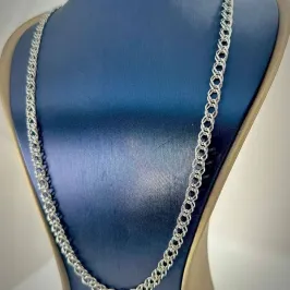 COLAR ELOS ENTRELAÇADOS 70CM AÇO 316L CS1697