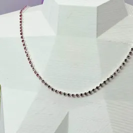 CHOKER STRASS PINK CP1794