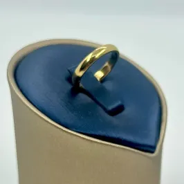 ALIANÇA LISA ABAULADA 4MM AÇO 316L AOS1908