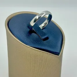 ALIANÇA LISA ABAULADA 5MM AÇO 316L AS1901