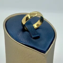 ALIANÇA LISA ABAULADA 7MM AÇO 316L AOS1907