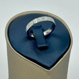 ALIANÇA QUADRADA BATIMENTOS 4MM AÇO 316L AS1899