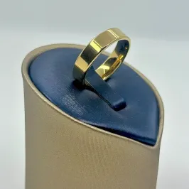 ALIANÇA QUADRADA LISA 6MM AÇO 316L AOS1904