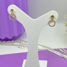 BRINCO PONTO DE LUZ CIRCULO CRAVEJADO BO1829