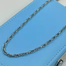 COLAR ELOS ENTRELAÇADOS FINO 70CM AÇO 316L CS1838