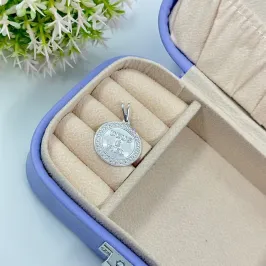 PINGENTE DEUS É FIEL PLAQ. REDONDA PGP1800