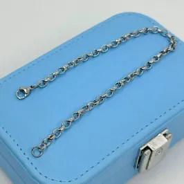 PULSEIRA CADEADO ELOS REDONDOS AÇO 316L PS1878