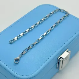 PULSEIRA ELO CARTIER QUADRADO 4MM AÇO 316L PS1883