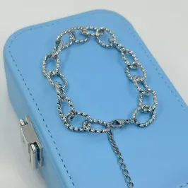 PULSEIRA ELOS CIRCULOS TORCIDOS AÇO 316L PS1892