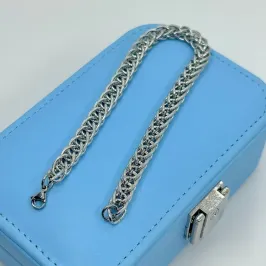 PULSEIRA ELOS ENTRELAÇADOS DUPLO 6MM AÇO 316L PS1879