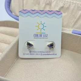 BRINCO PEDRA TRIÂNGULAR LILÁS BO1944