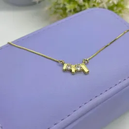 COLAR ZIRCÔNIAS RETAS