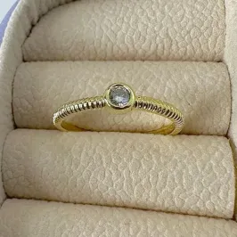 ANEL SOLITÁRIO ARO DETALHADO AO1368