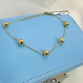 PULSEIRA ELOS E ESFERAS MACIÇAS 2MM PO1987