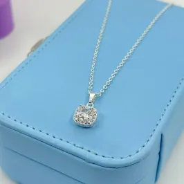 COLAR PEDRA QUADRADA BORDA CRAVEJADA CP2042