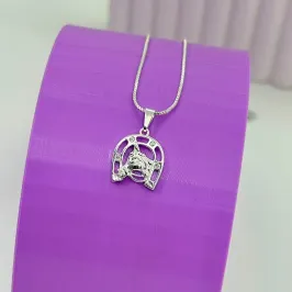 COLAR PING. CAVALO E FERRADURA CRAVEJADA CP2036