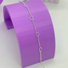 PULSEIRA ELO PORTUGUÊS CORAÇÕES VAZADOS PP1974