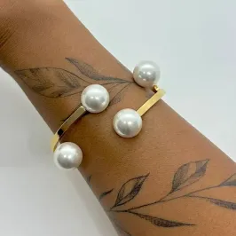 BRACELETE MAX PÉROLAS AÇO 316L PSO2195