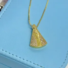 COLAR NOSSA SENHORA MANTO CRAVEJADO CO2293