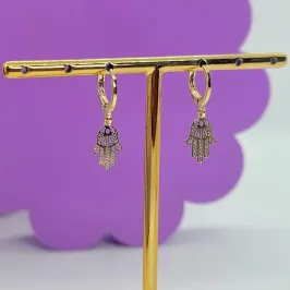 ARGOLA CLICK MÃO DE FÁTIMA CORTE 3D BO2344