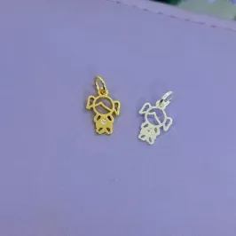 PINGENTE MENINA COM PONTO DE LUZ PGP2370