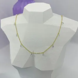 CHOKER MINI CRISTAIS PENDURADOS  CO2185