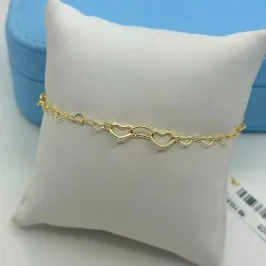 PULSEIRA CORRENTE CORAÇÕES COM TRIO CORAÇÃO PO2405