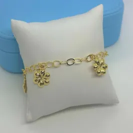 PULSEIRA ELOS COM FLORES PENDURADAS PO2409