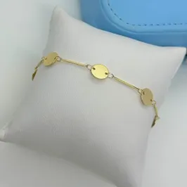PULSEIRA PLAQUINHAS E CANUTILHOS PO2414