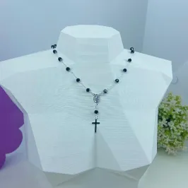 CHOKER TERCINHO PEDRINHA PRETAS CP2578