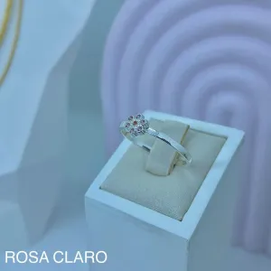 ANEL FLOR CRAVEJADA COM ZIRCONIAS AP1353 AZUL
