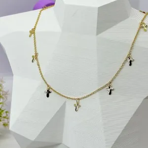 CHOKER CRUCIFIXOS BRILHANTES CO1782