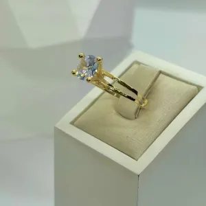 ANEL SOLITÁRIO GARRA ALTA PEDRA 8MM AO2017