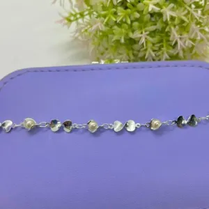 PULSEIRA PLAQUINHAS ONDULADAS E PÉROLAS PP1960