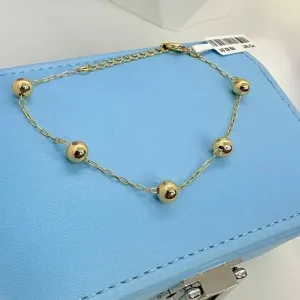 PULSEIRA ELOS E ESFERAS MACIÇAS 2MM PO1987