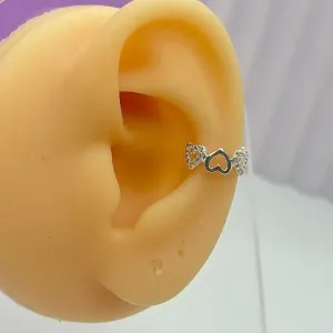 PIERCING FAKE CORAÇÕES 2 GRAVEJADOS PFP1951