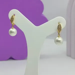 ARGOLA CLICK CRAVEJADA COM PÉROLA BO2254