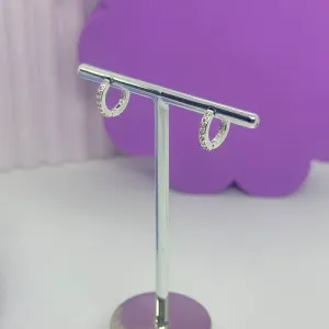 ARGOLA FINA CLICK 1 FILEIRA CRAVEJADA BP2249