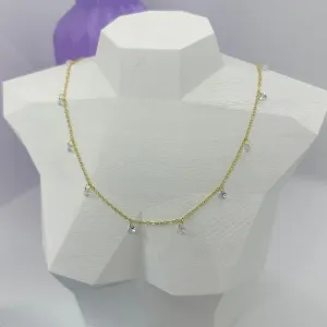 CHOKER MINI CRISTAIS PENDURADOS  CO2185