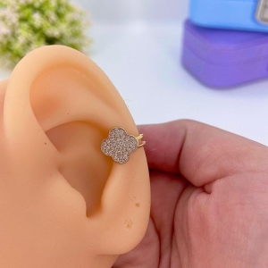 PIERCING FAKE INSPIRAÇÃO VAN CLEEF CRISTALPFO2773