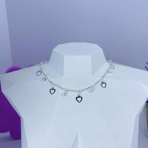 CHOKER CORAÇÕES VAZADOS E CRISTAIS CP2779