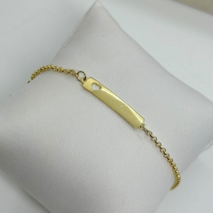 PULSEIRA INFANTIL PLAQUINHA COM CORAÇAO VAZADO PO2845