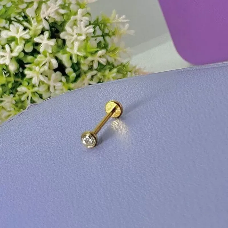 PIERCING FURO PONTO DE LUZ 2.0 (TRAGUS) TITÂNIO PCO1548