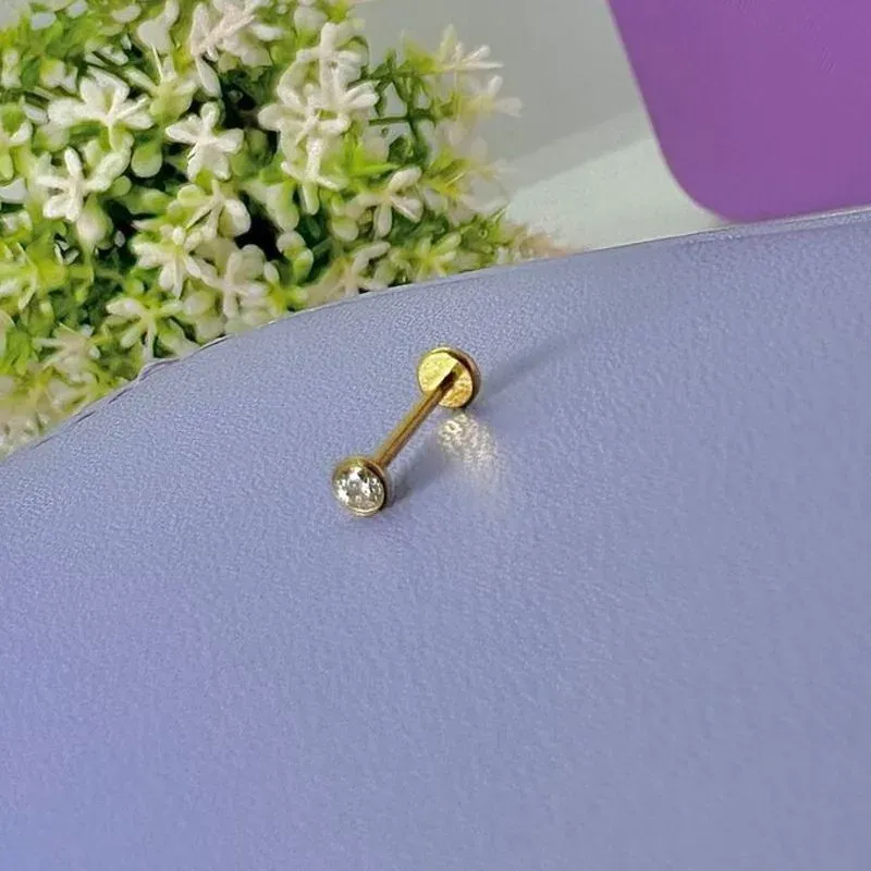 PIERCING FURO PONTO DE LUZ 2.5 (TRAGUS) TITÂNIO PCO1547