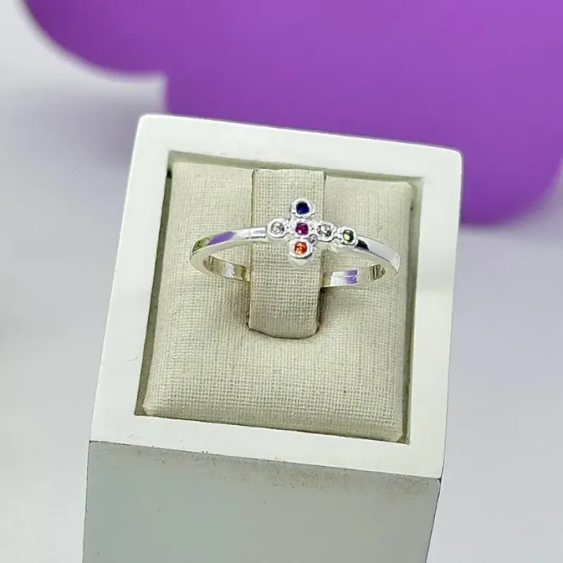 ANEL CRUCIFIXO COLOR AP1761